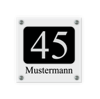 Türschild aus Acrylglas Design 7  inkl. Aluminium-Abstandshalter