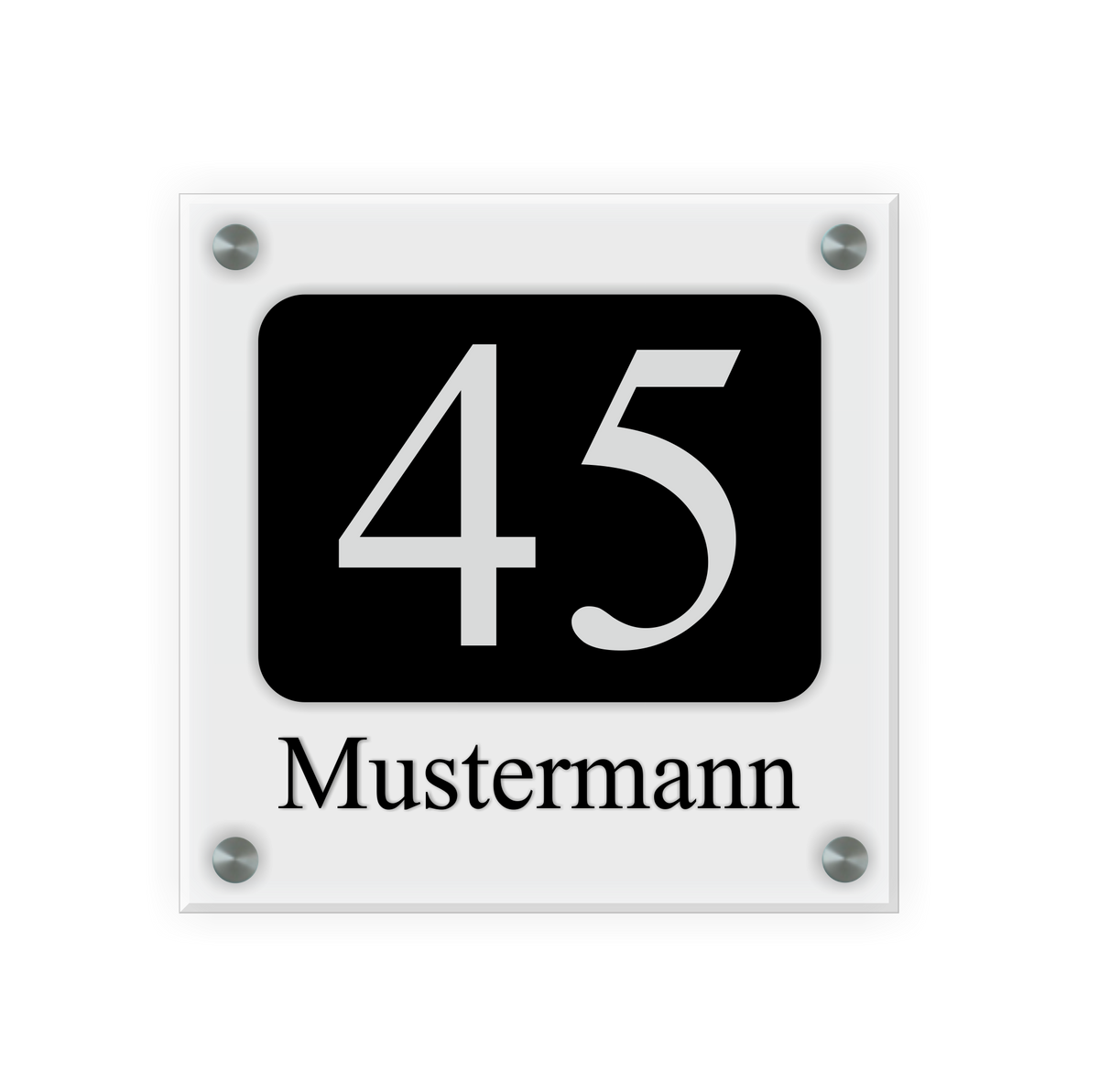 Türschild aus Acrylglas Design 7  inkl. Aluminium-Abstandshalter