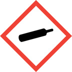 Gefahrstoffsymbol  GHS 04 „Gas unter Druck“ | Argon, Stickstoff,  Helium  | CLP ADR Gefahrgut Kennzeichnung