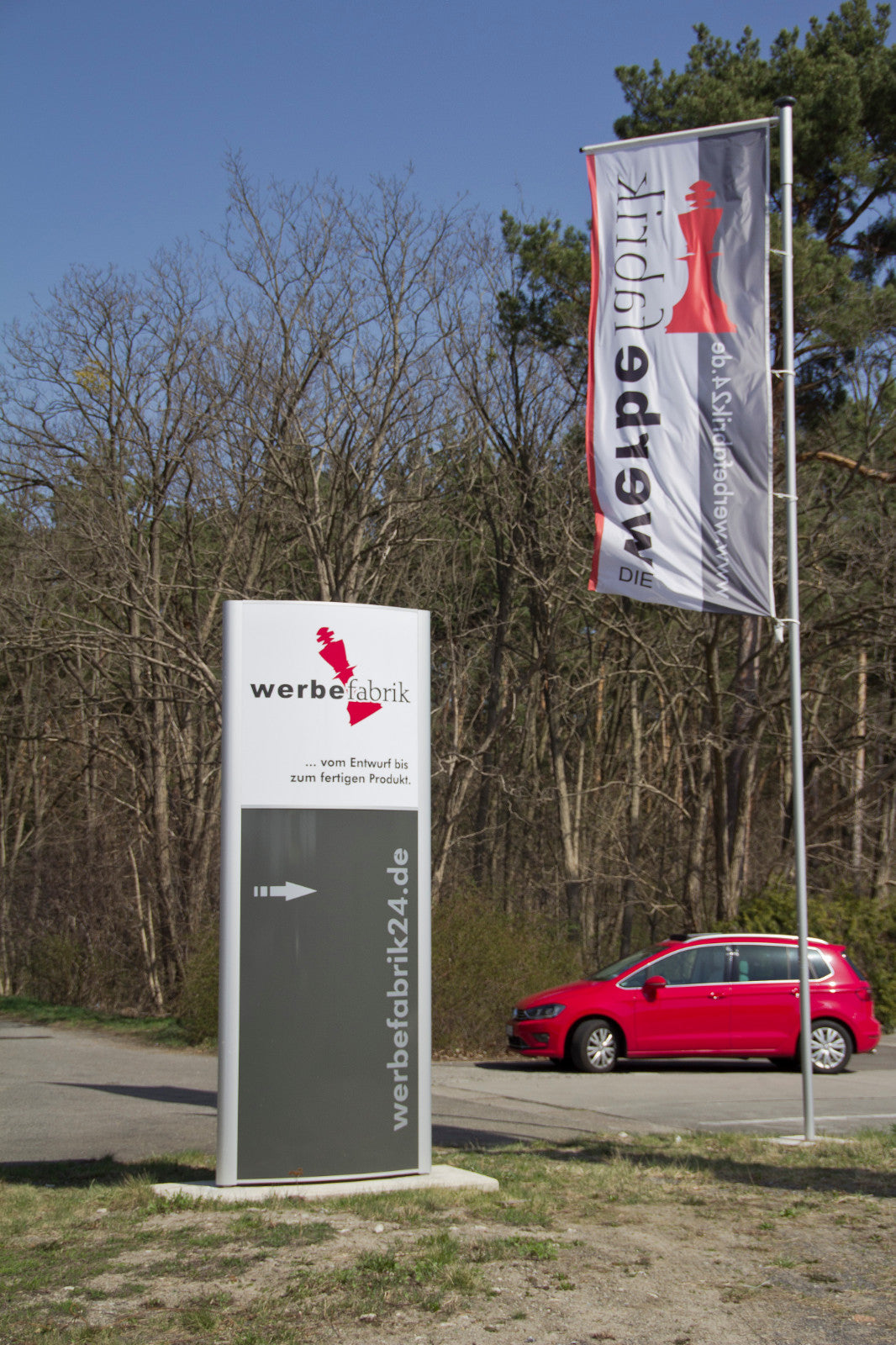Pylon 1500 x 3000 mm gewölbt für Außenwerbung mit LED-Beleuchtung - Bild 7