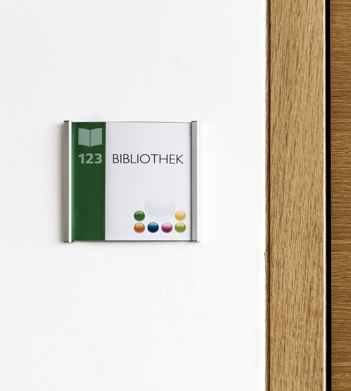 Türschild  mit eckigen Randleisten in silber - Bild 4