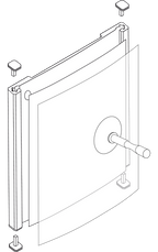 Türschild  mit eckigen Randleisten in silber - Bild 2