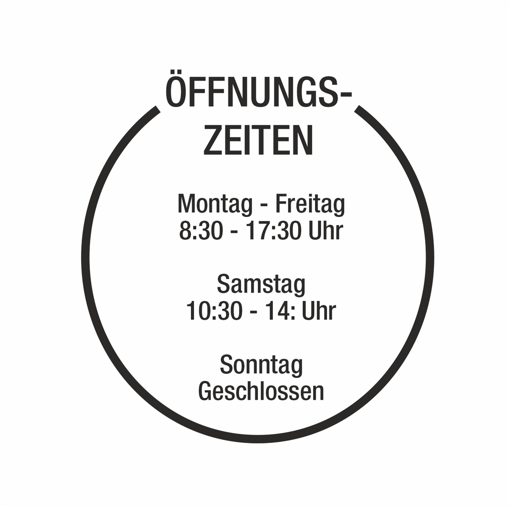 Öffnungszeiten im Kreis