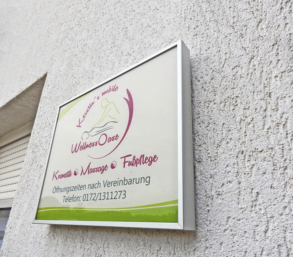 Wand-Firmenschild mit Alu-Rahmen | silber eloxiert,  RAL-Farbton - Bild 12
