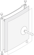 Türschild leicht gewölbt mit runden Randelementen in silber - Bild 2