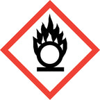 Gefahrstoffsymbol GHS 03 „Oxidierend“ | Sauerstoff, Hypochlorit | CLP ADR Gefahrgut Kennzeichnung