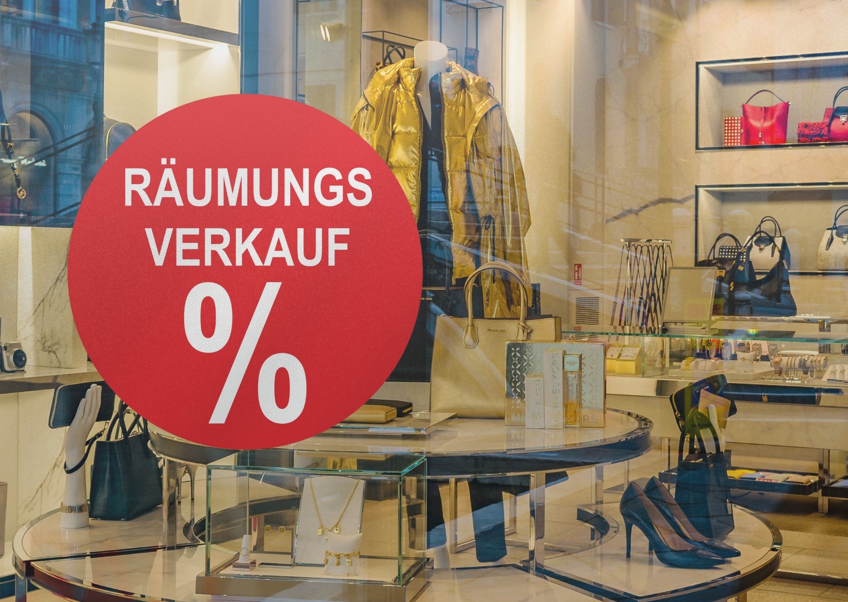 Räumungsverkauf SALE Aufkleber | Aufkleber fürs Schaufenster | Ø 20-90 cm - rot, rosa, orange, blau, grün - Bild 11