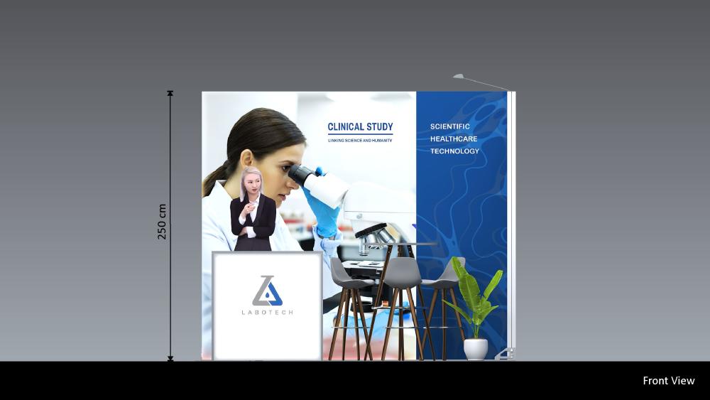 Messestand System Hannover 312 x 212 cm | werkzeugfrei, LED Spots & Hinterleuchtung, ideal für Messeauftritt - Bild 6
