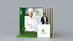 Messestand System Köln 308 x 310 cm | nachhaltig, werkzeugfrei, LED Spots & Hinterleuchtung für professionelle Messen - Bild 4