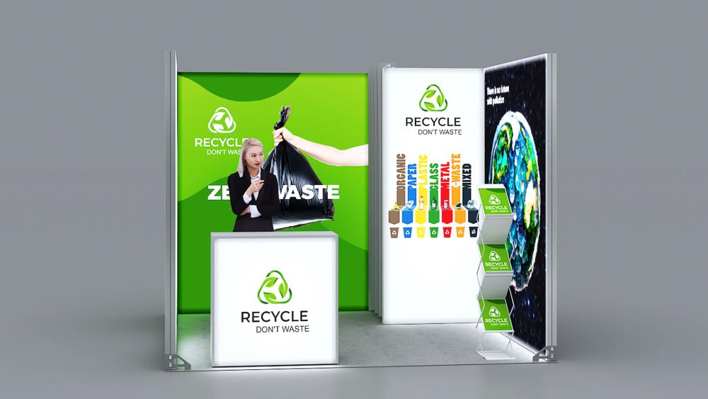 Messestand System München 316 x 304 cm | werkzeugfrei, hinterbeleuchtet | perfekt für Messeauftritt - Bild 2