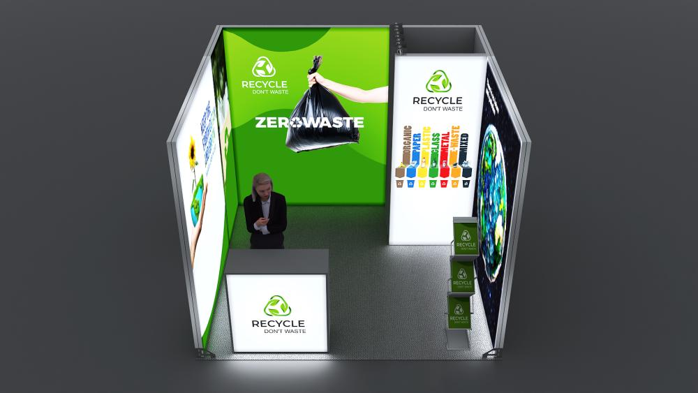 Messestand System München 316 x 304 cm | werkzeugfrei, hinterbeleuchtet | perfekt für Messeauftritt - Bild 6