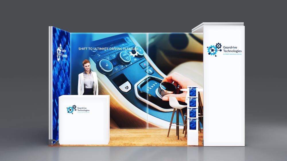 Messestand System Düsseldorf 412 x 218 cm | werkzeugfrei, hinterbeleuchtet | perfekt für Messeauftritt - Bild 3