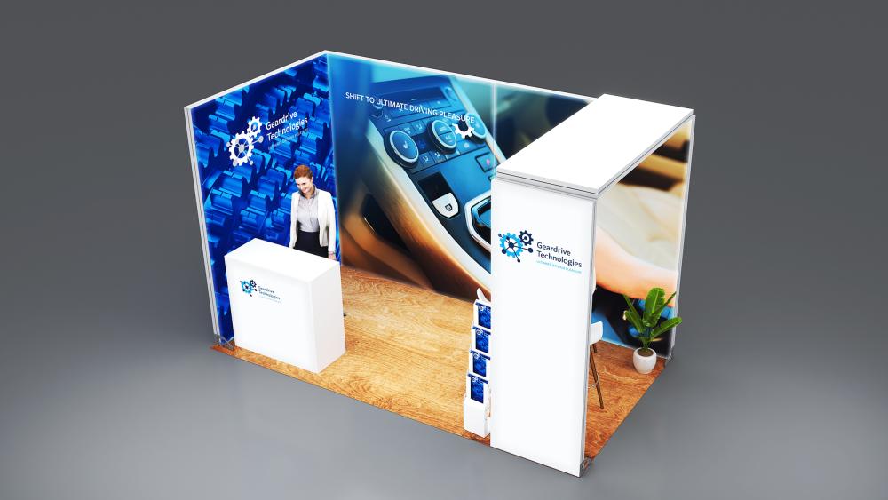 Messestand System Düsseldorf 412 x 218 cm | werkzeugfrei, hinterbeleuchtet | perfekt für Messeauftritt - Bild 5