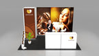 Messestand System Nürnberg 420 x 300 cm | hinterbeleuchtet, werkzeugfrei | für Messen jeder Größe - Bild 5