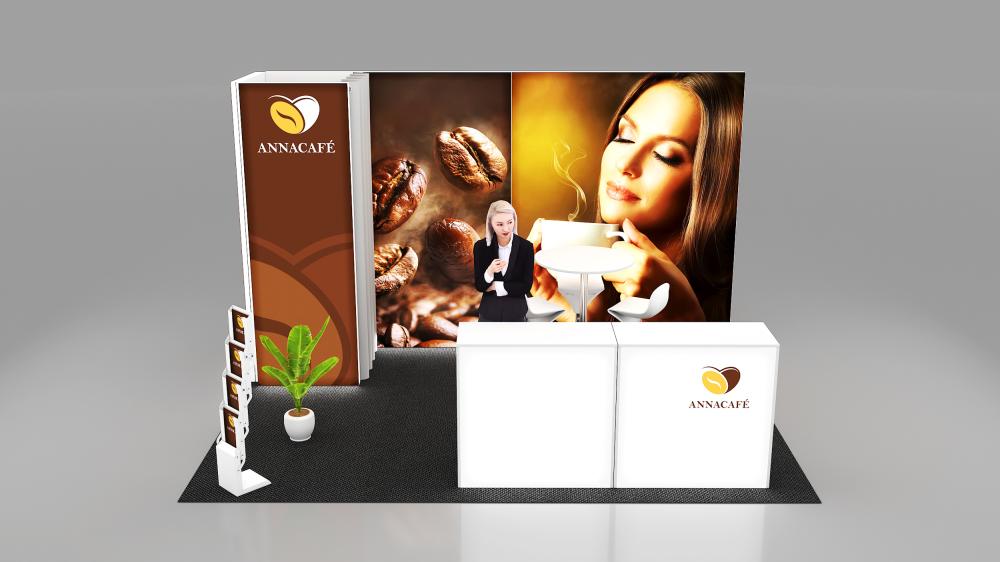 Messestand System Nürnberg 420 x 300 cm | hinterbeleuchtet, werkzeugfrei | für Messen jeder Größe - Bild 5