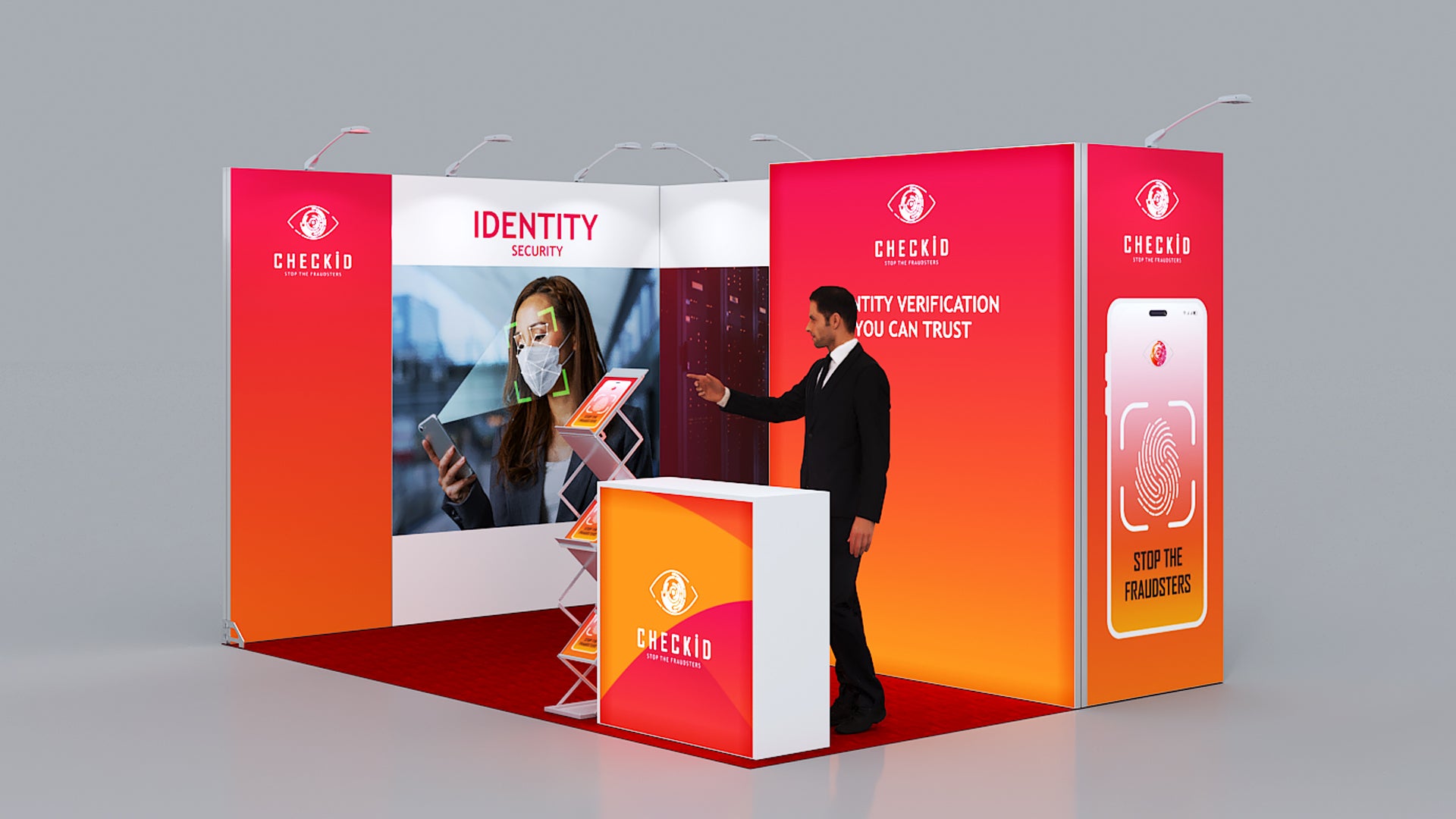 Messestand System Stuttgart 416 x 300 cm | werkzeugfrei, LED Spots & Hinterleuchtung | ideal für Messeauftritt - Bild 4