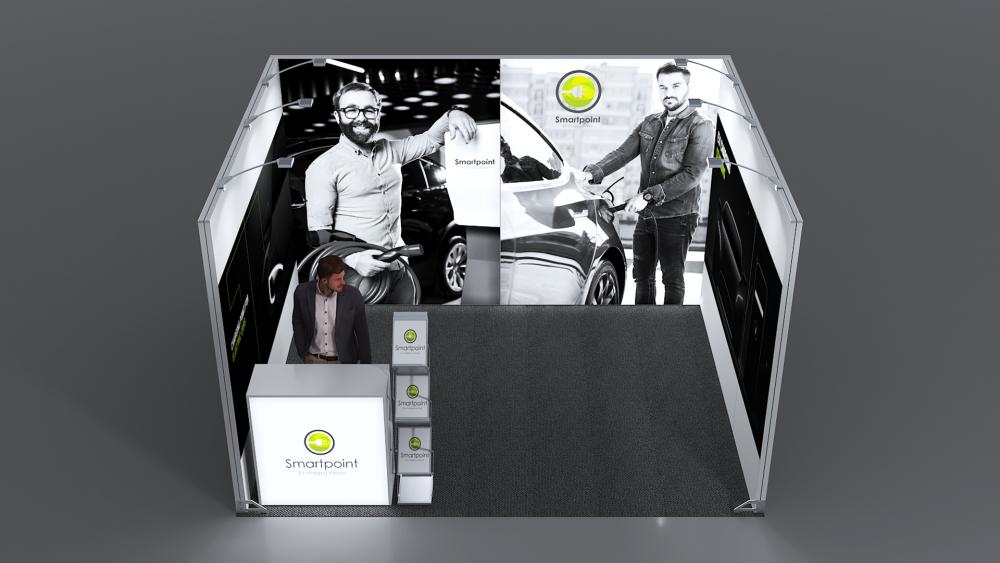 Messestand System Hamburg 400 x 312 cm | werkzeugfrei, LED Spots & Hinterleuchtung | perfekt für Messe - Bild 6