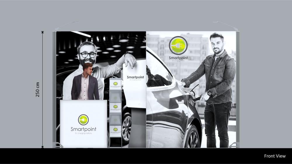 Messestand System Hamburg 400 x 312 cm | werkzeugfrei, LED Spots & Hinterleuchtung | perfekt für Messe - Bild 7