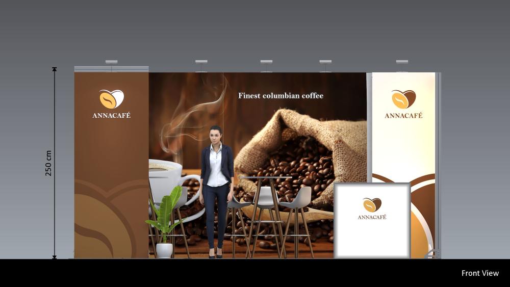 Messestand System Essen 512 x 320 cm | werkzeugfrei, LED Spots & Hinterleuchtung |für professionelle Messeauftritt - Bild 7