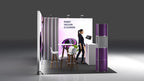 Messewand Stecksystem Leipzig 522 x 322 cm | werkzeugfrei, LED Spots & Hinterleuchtung | ideal für Messeauftritt - Bild 4