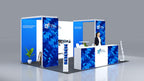 Messewand Stecksystem Mannheim 508 x 400 cm | werkzeugfrei, LED Spots & Hinterleuchtung für Messeauftritt - Bild 4