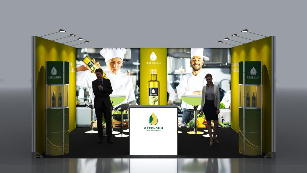 Messewand Stecksystem Heilbronn 518 x 426 cm | werkzeugfrei, LED Spots & Hinterleuchtung für professionelle Messeauftritt - Bild 6