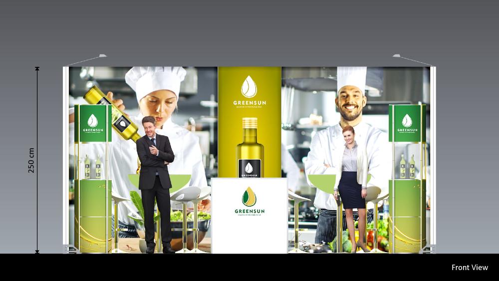 Messewand Stecksystem Heilbronn 518 x 426 cm | werkzeugfrei, LED Spots & Hinterleuchtung für professionelle Messeauftritt - Bild 7