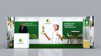 Messewand Stecksystem Bremen 616 x 204 cm | werkzeugfrei, LED Spots & Hinterleuchtung für Messeauftritt - Bild 3