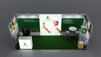 Messewand Stecksystem Bremen 616 x 204 cm | werkzeugfrei, LED Spots & Hinterleuchtung für Messeauftritt - Bild 6