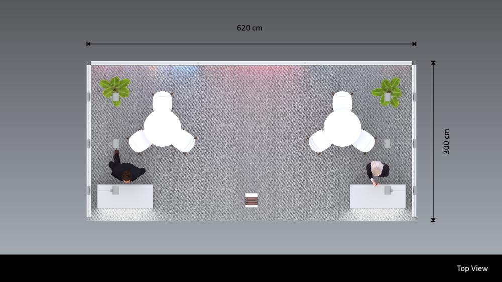 Messewand Stecksystem Dortmund 620 x 300 cm | werkzeugfrei, LED Spots & Hinterleuchtung | perfekt für Messeauftritt - Bild 8