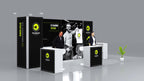 Messewand Stecksystem Augsburg 622 x 300 cm | modular, werkzeugfrei, LED Spots & Hinterleuchtung für Messen - Bild 2