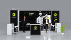 Messewand Stecksystem Augsburg 622 x 300 cm | modular, werkzeugfrei, LED Spots & Hinterleuchtung für Messen - Bild 3