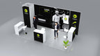 Messewand Stecksystem Augsburg 622 x 300 cm | modular, werkzeugfrei, LED Spots & Hinterleuchtung für Messen - Bild 5