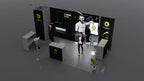 Messewand Stecksystem Augsburg 622 x 300 cm | modular, werkzeugfrei, LED Spots & Hinterleuchtung für Messen - Bild 6