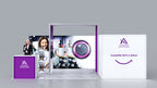 Messewand Stecksystem Dresden 614 x 316 cm | werkzeugfrei | LED Spots & Hinterleuchtung für Messestände - Bild 3