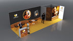 Messewand Stecksystem Karlsruhe 904 x 312 cm | nachhaltig, werkzeugfrei, LED Spots & Hinterleuchtung, ideal für Messeauftritt - Bild 6