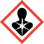 Gefahrstoffsymbol GHS 08 "Gesundheitsgefahr" | Benzol, Methanol | CLP Gefahrgut Kennzeichnung