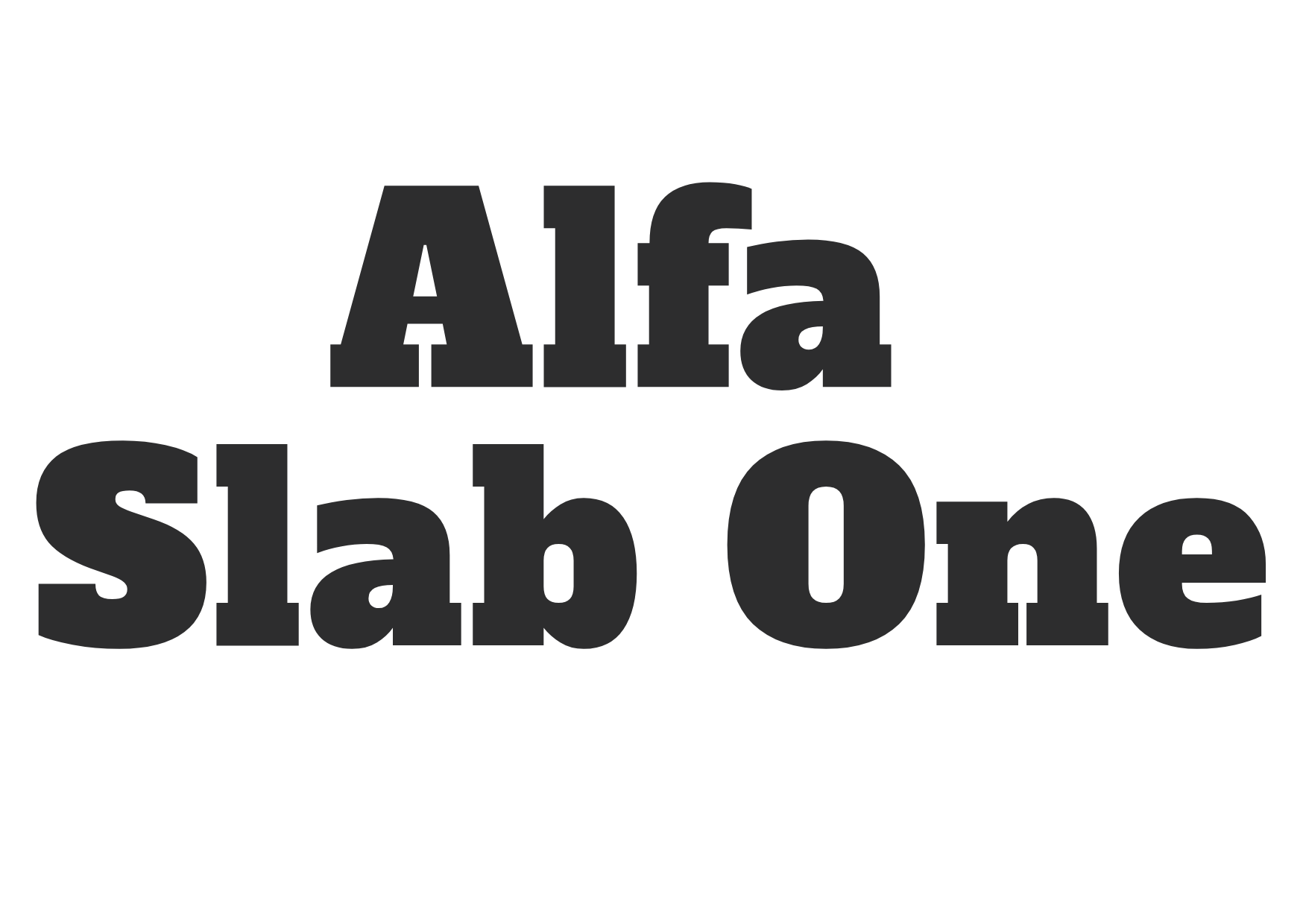 Alfa Slab One