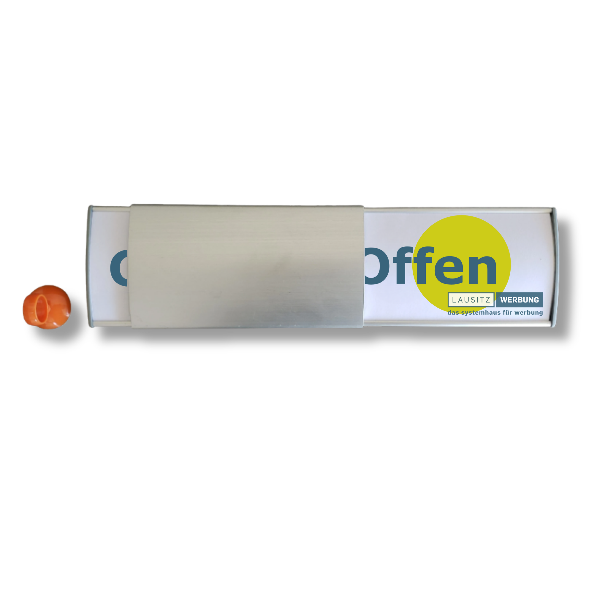 Türschild  „Offen/Geschlossen“ | runder Aluminiumrahmen mit wechselbarem Einleger | mit/ohne Druck