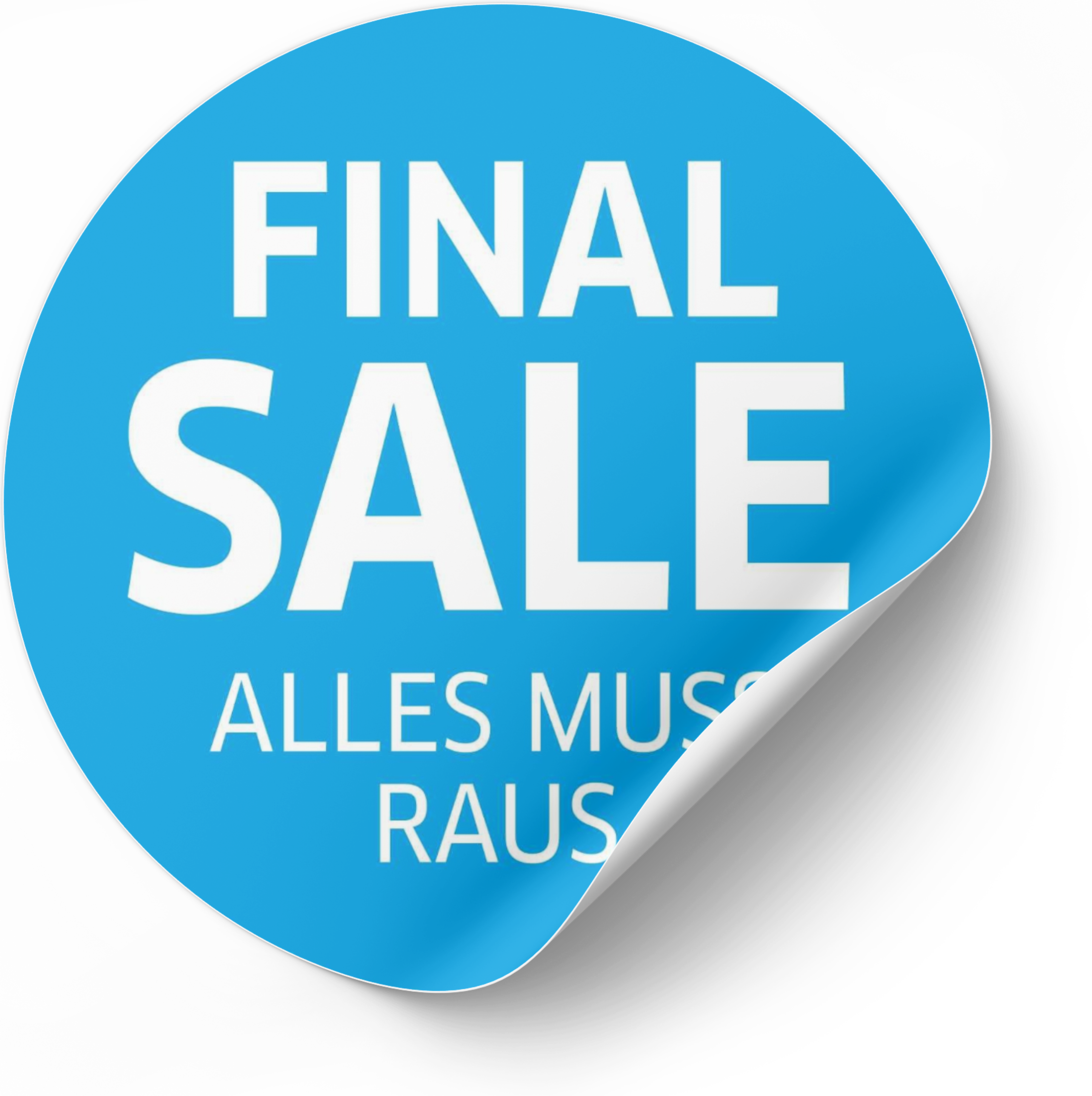 Final Sale , alles muss raus | Sale Fensteraufkleber | Ø 20-90 cm - rot, rosa, orange, blau, grün