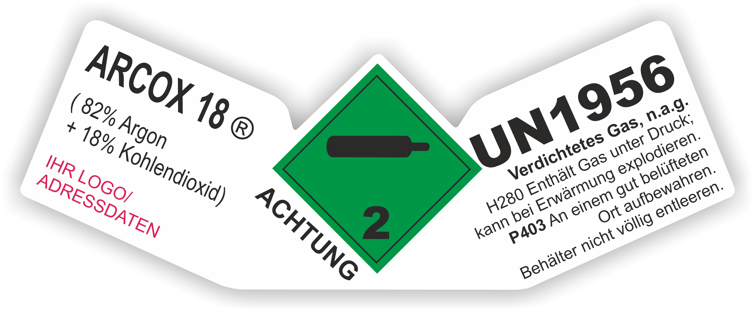 Arcox 18 | Gefahrgut Aufkleber Set | Personalisierte & Zertifizierte Kennzeichnung  