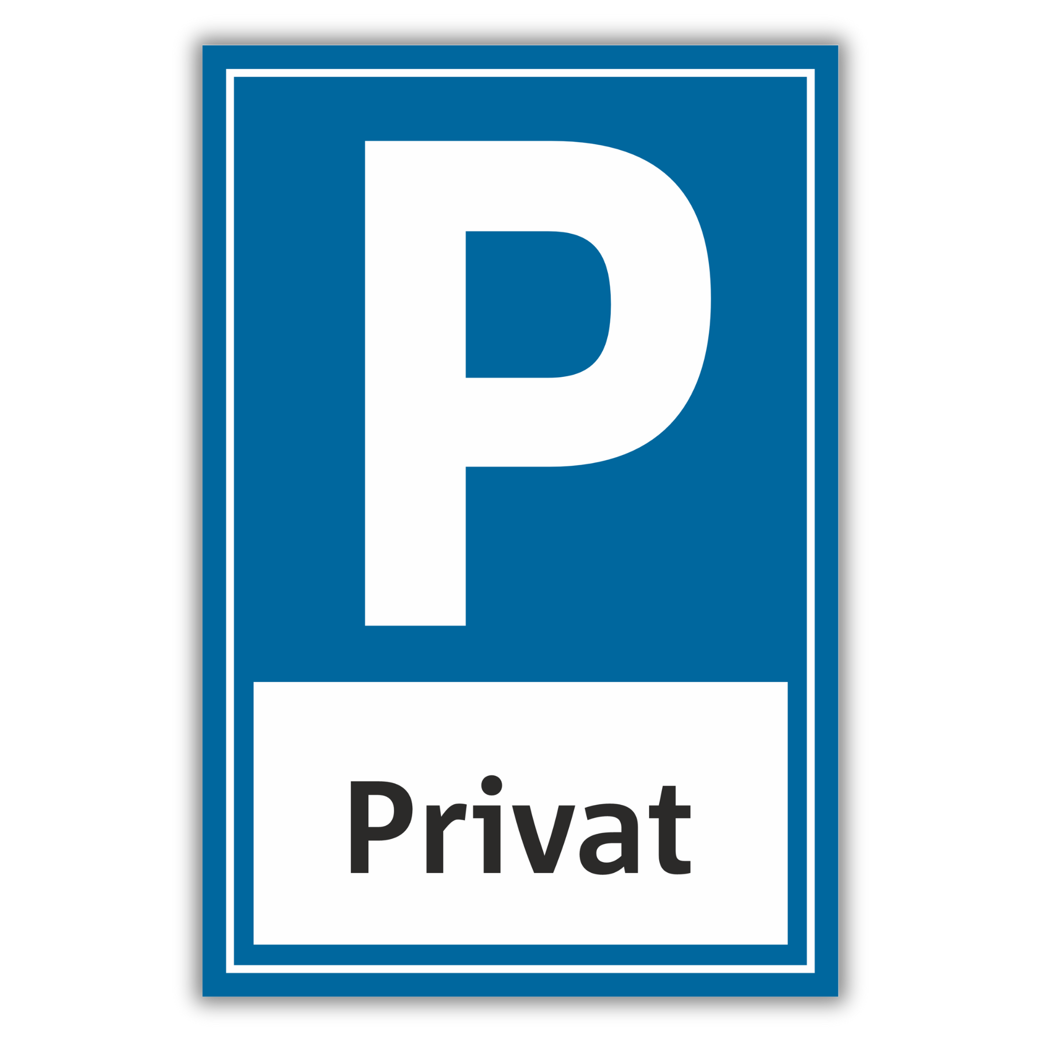 Parkplatzschild Privat Alu-Verbund oder PVC 30x20 cm, 40x30 cm