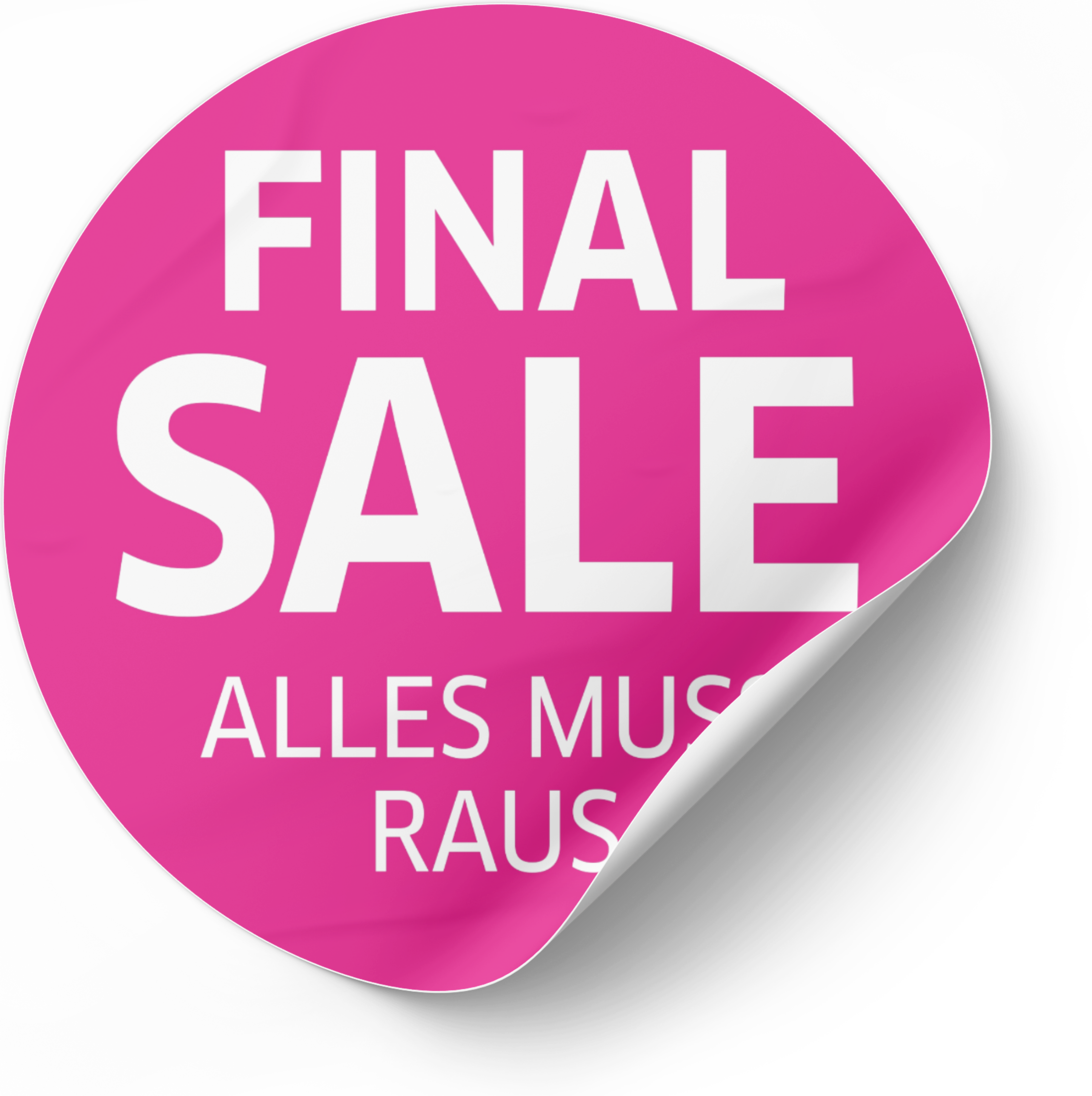 Final Sale , alles muss raus | Sale Fensteraufkleber | Ø 20-90 cm - rot, rosa, orange, blau, grün