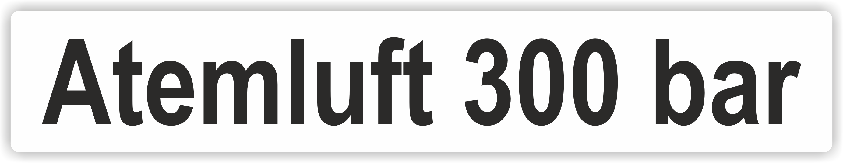 Atemluft 300 bar  | Gefahrgut Aufkleber Set | Personalisierte & Zertifizierte Kennzeichnung 