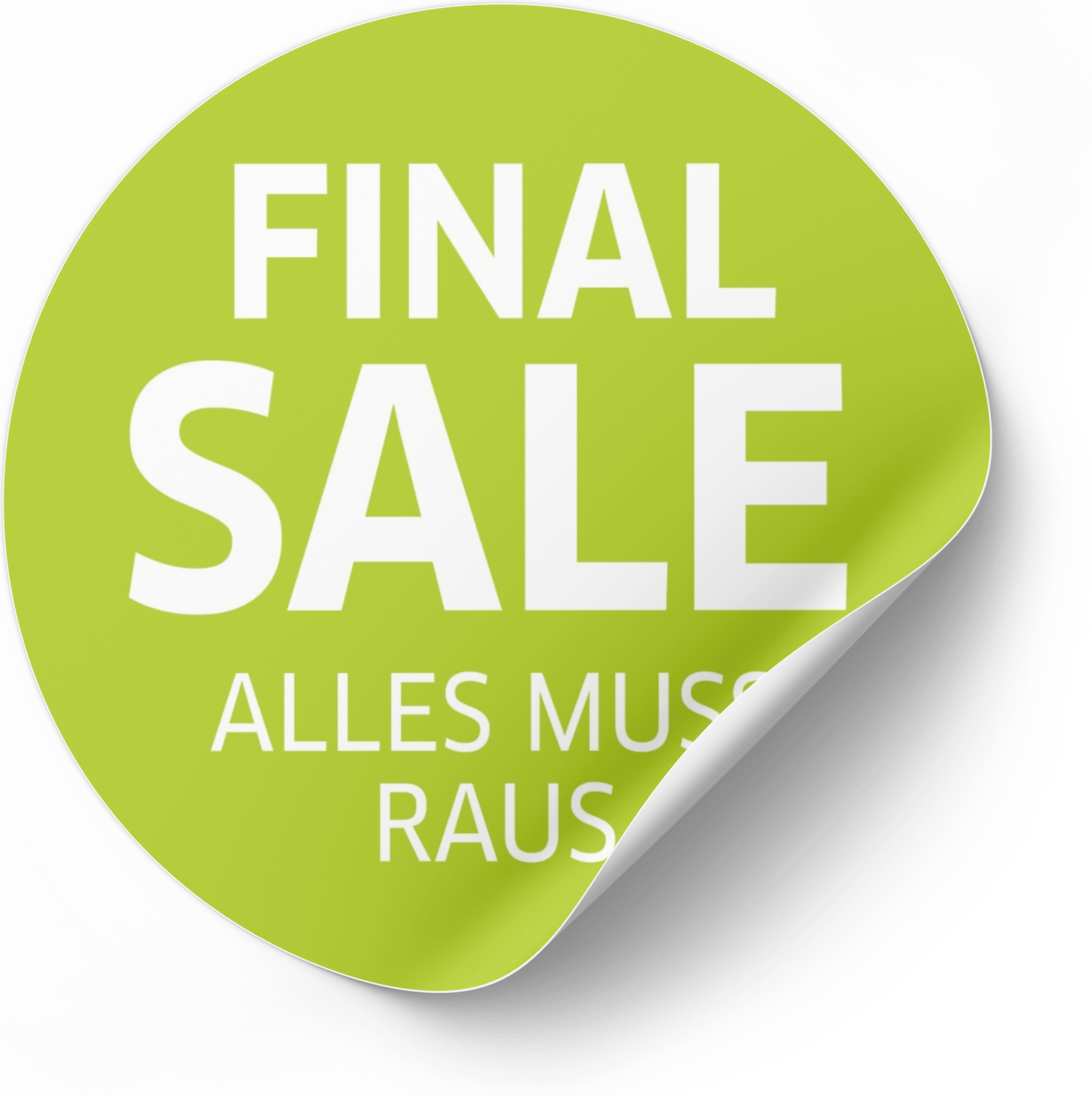 Final Sale , alles muss raus | Sale Fensteraufkleber | Ø 20-90 cm - rot, rosa, orange, blau, grün