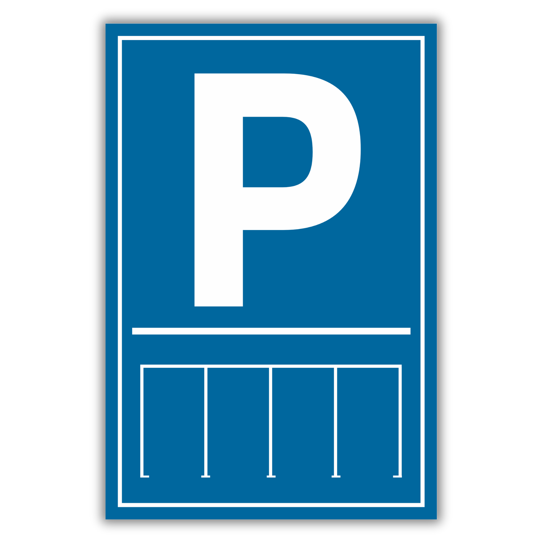 Parkplatzschild mit Kennzeichnung von Stellflächen Alu-Verbund oder PVC 30x20 cm, 40x30 cm